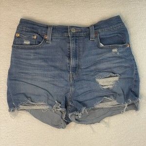 Women's Signature By Levi Strauss & Co High Rise Denim Jean Shorts Plus Size 29